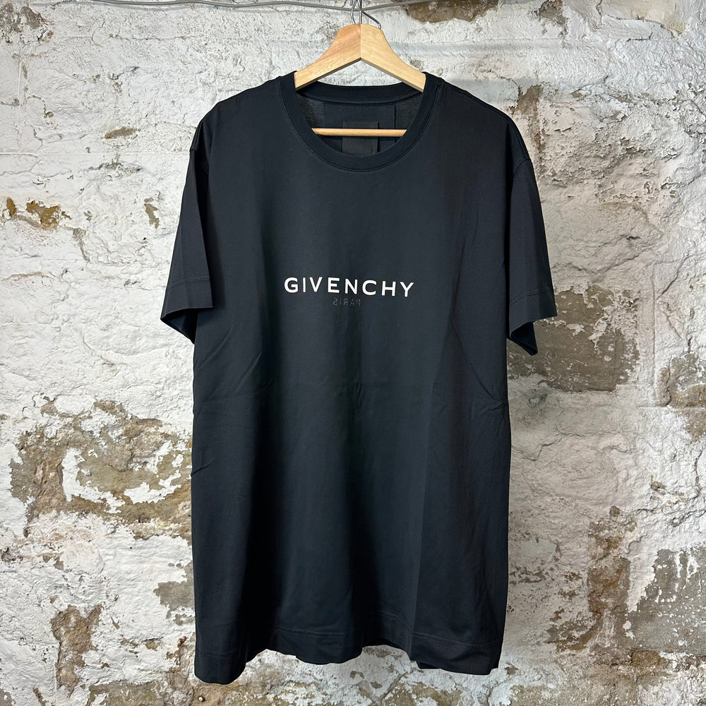 Givenchy Spellout Paris Black T-Shirt Sz S