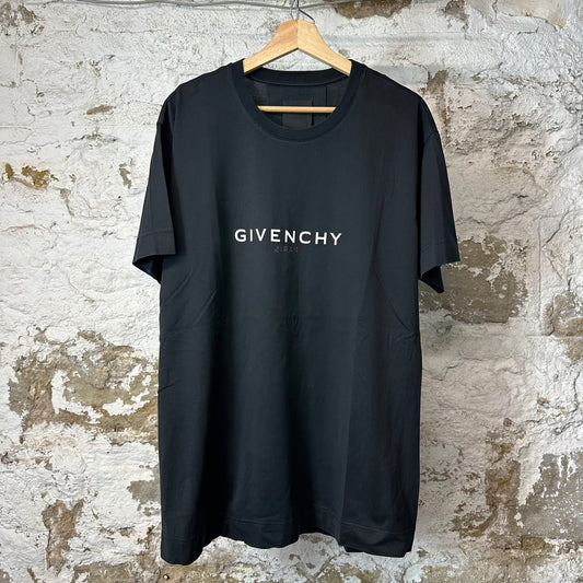 Givenchy Spellout Paris Black T-Shirt Sz S