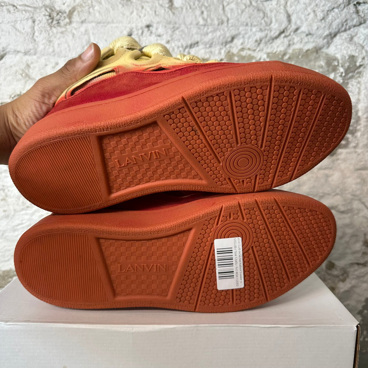 Lanvin Curb Venus Red Radiant Sneaker Sz 12 (45)