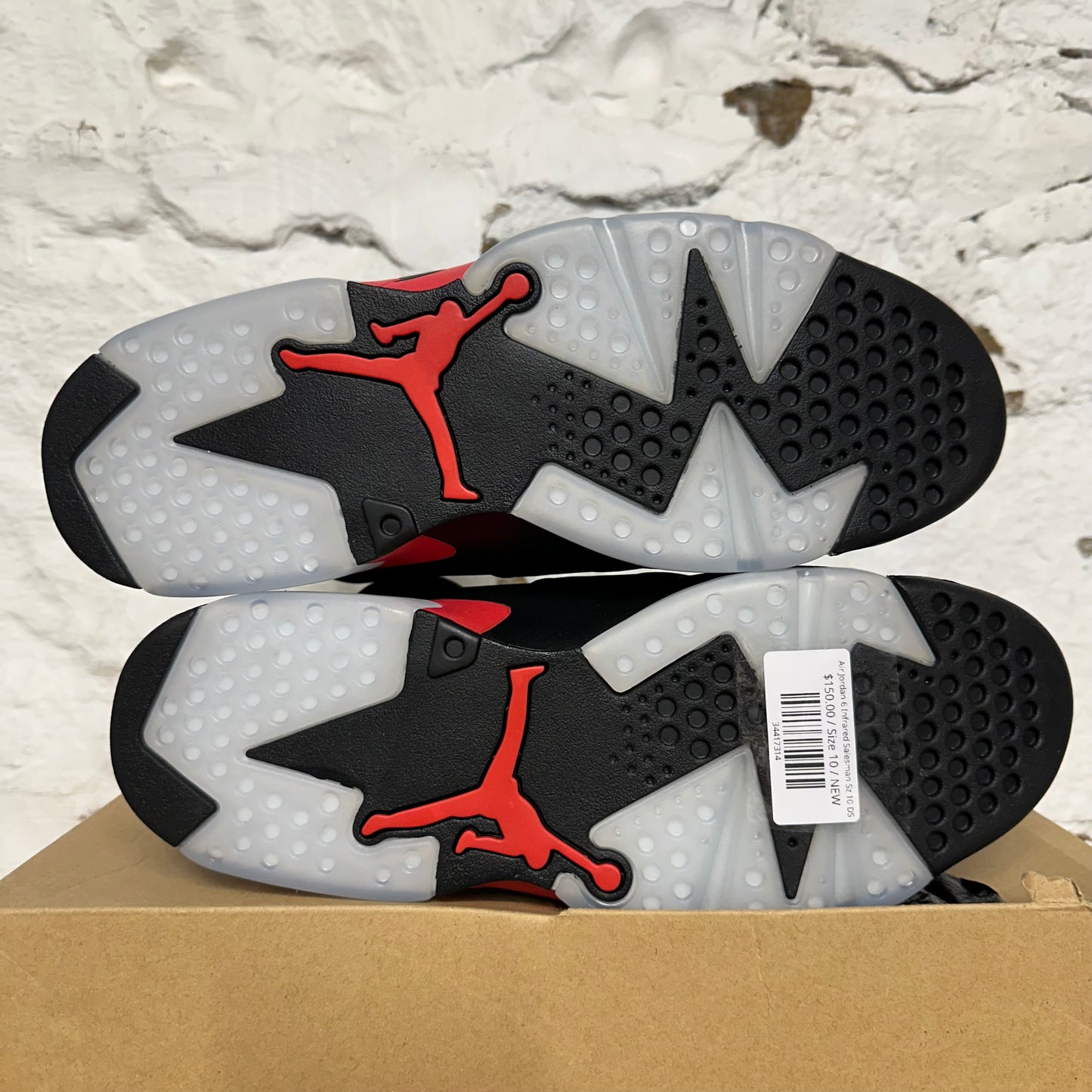 Air Jordan 6 Infrared Salesman Sz 10 DS