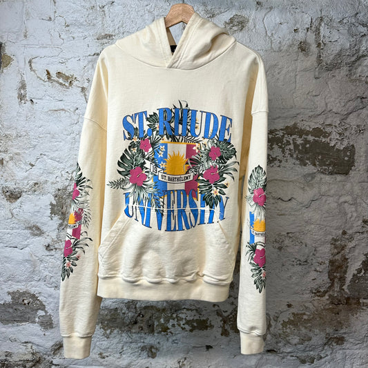 Rhude St University Hoodie Cream Sz M