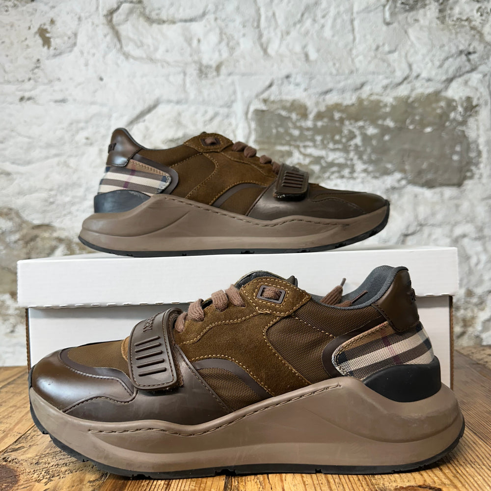 Burberry Ramsey Plaid Brown Sneaker Sz 8 (41)