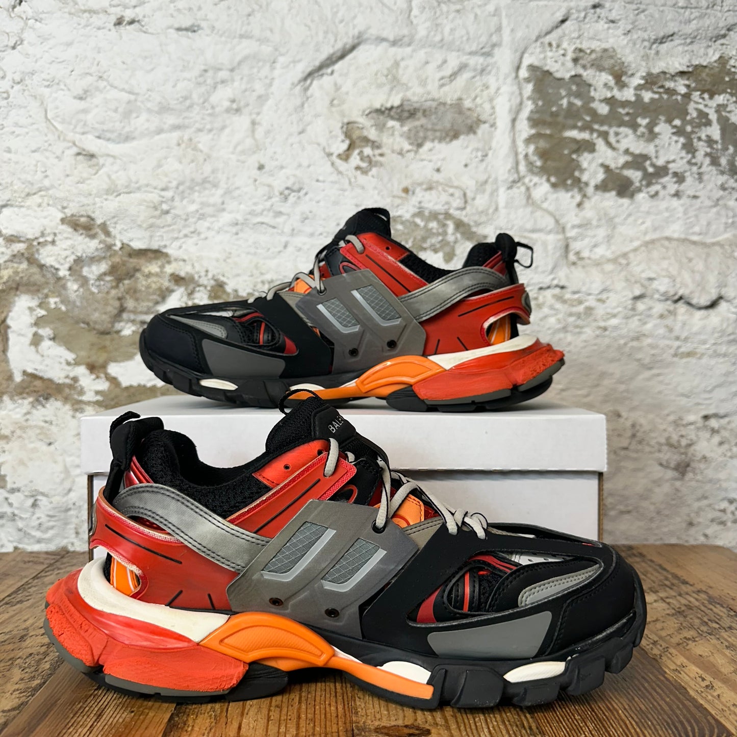 Balenciaga Track Black Orange Red Sneaker Sz 10 (43)