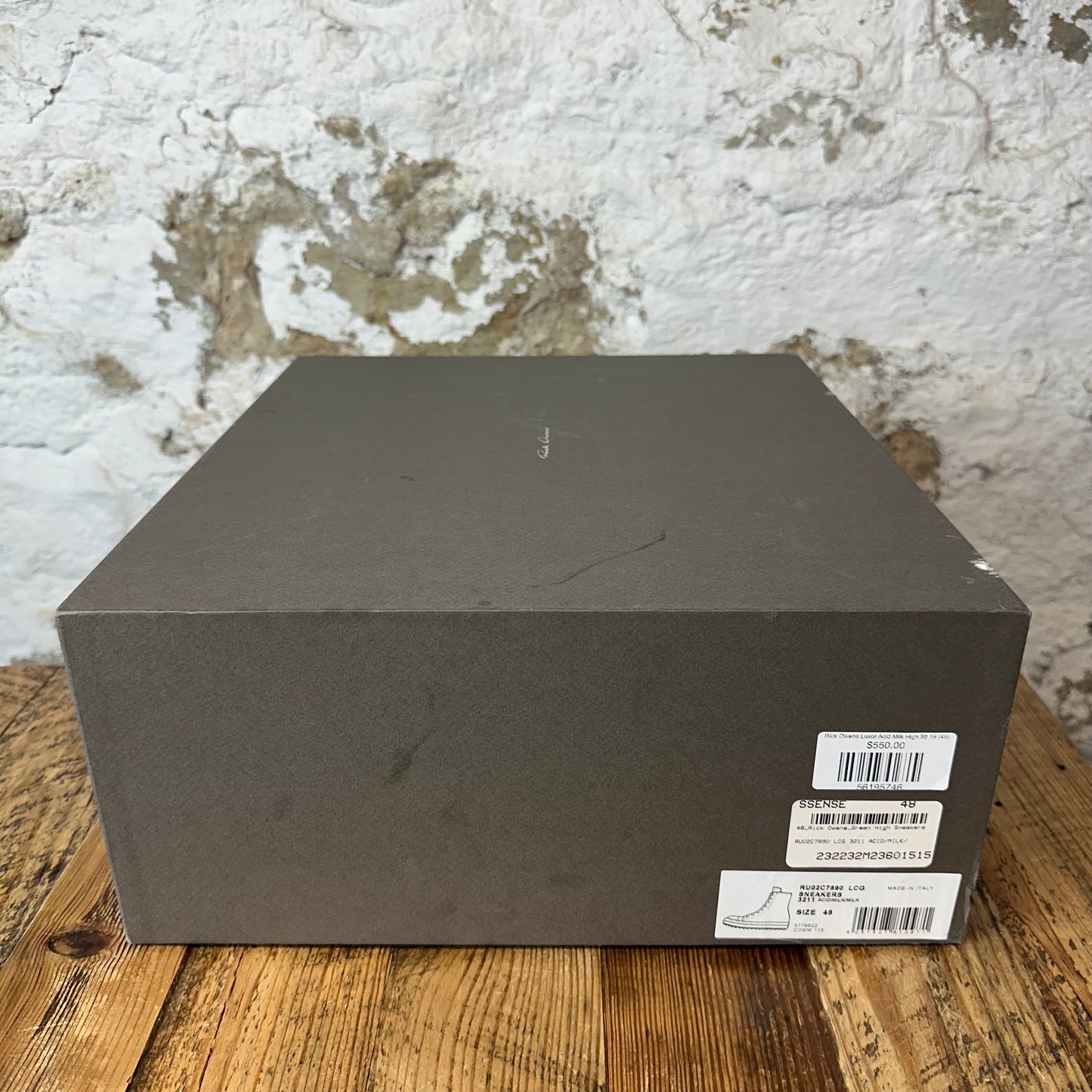Rick Owens Luxor Acid Milk High Sz 15 (48)