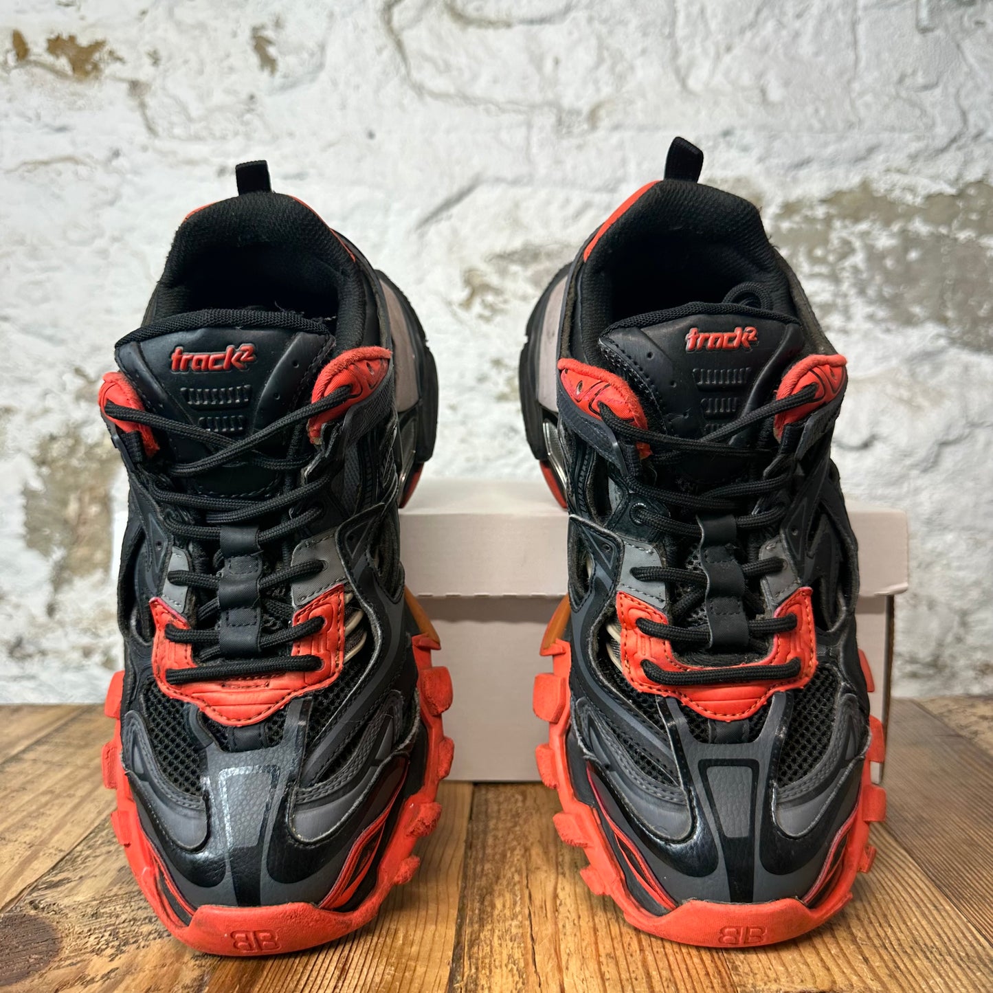 Balenciaga Track 2 Black Red Sneaker Sz 10 (43)