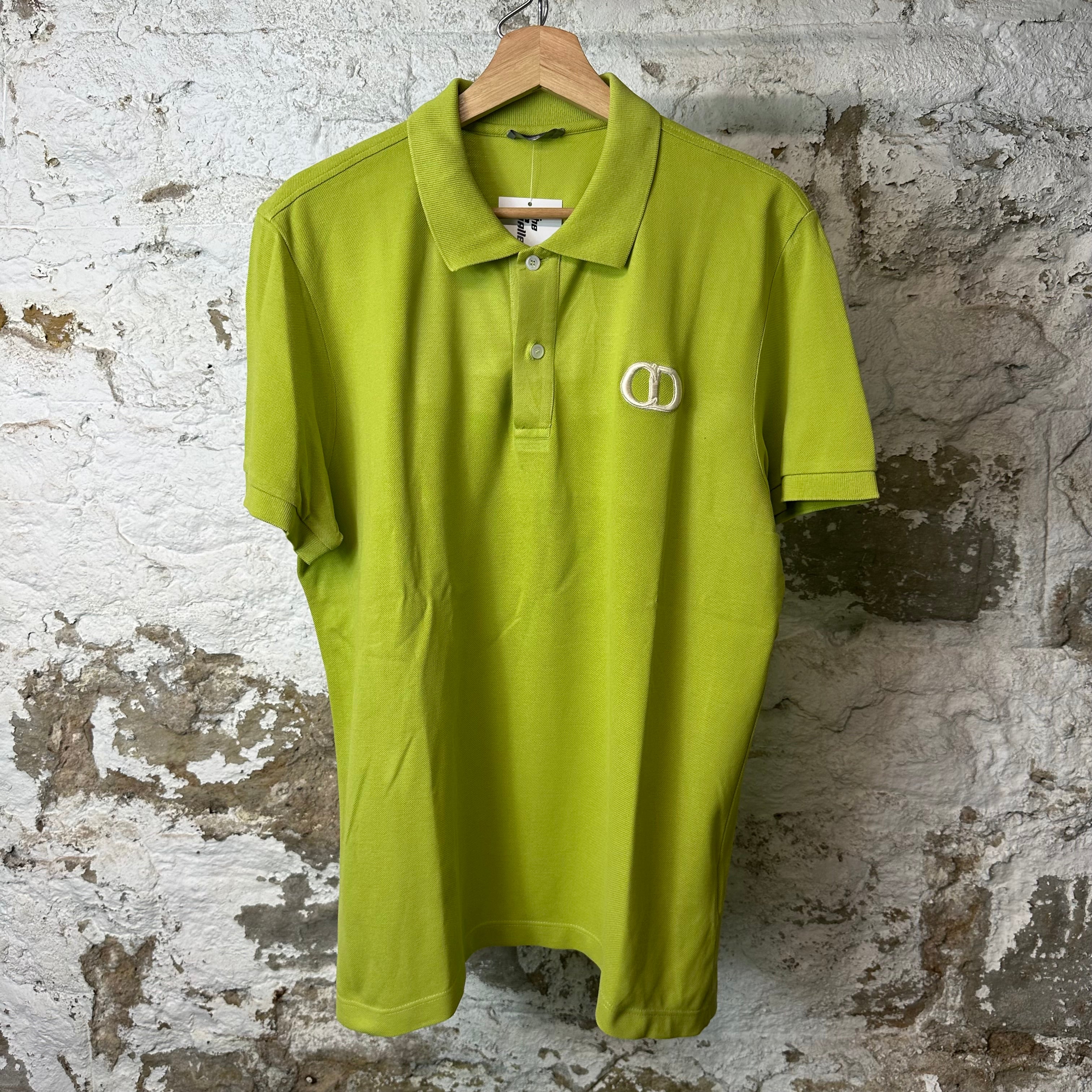 Dior CD Icon Green Polo Shirt Sz XL