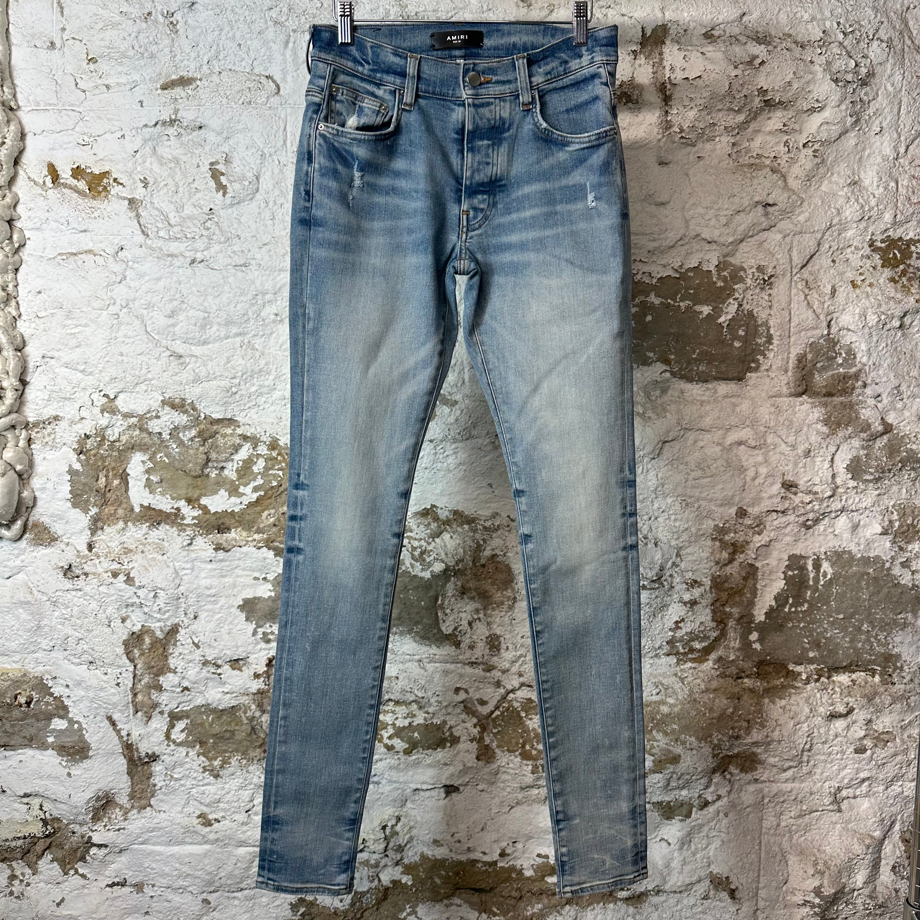 Amiri Plain Lightwash Blue Denim Jeans Sz 28