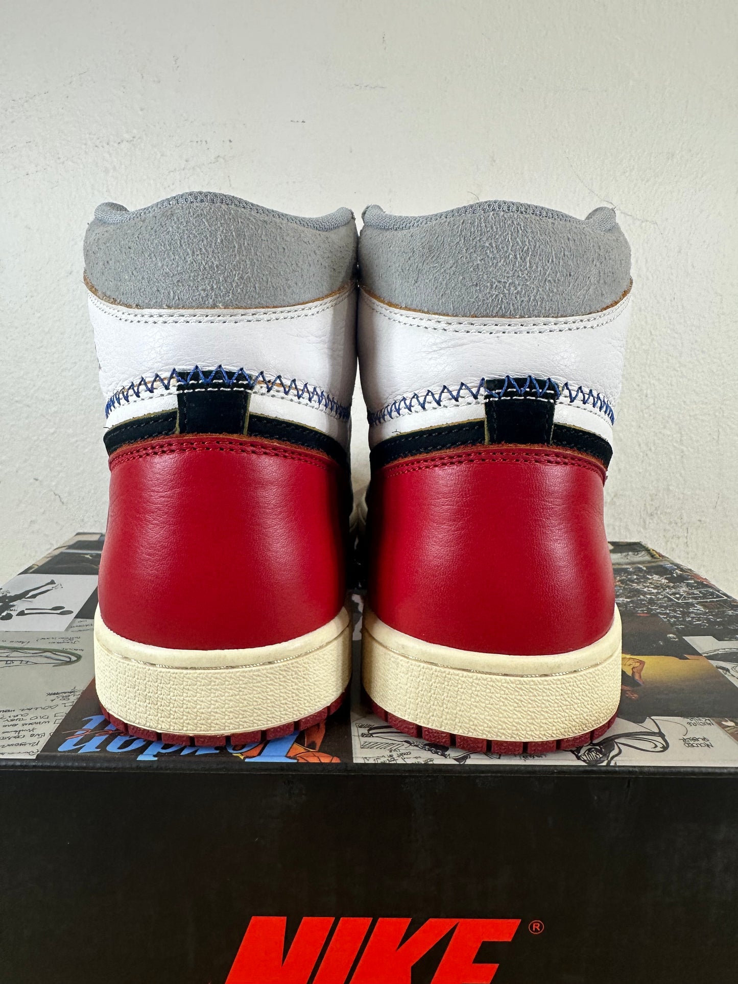 Air Jordan 1 High Union Los Angeles Black Toe Sz 11