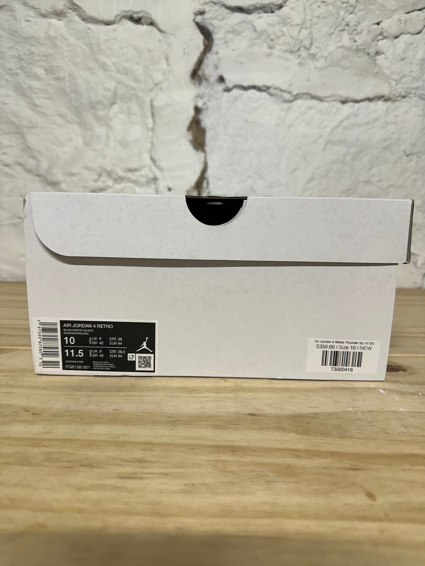 Air Jordan 4 White Thunder Sz 10 DS
