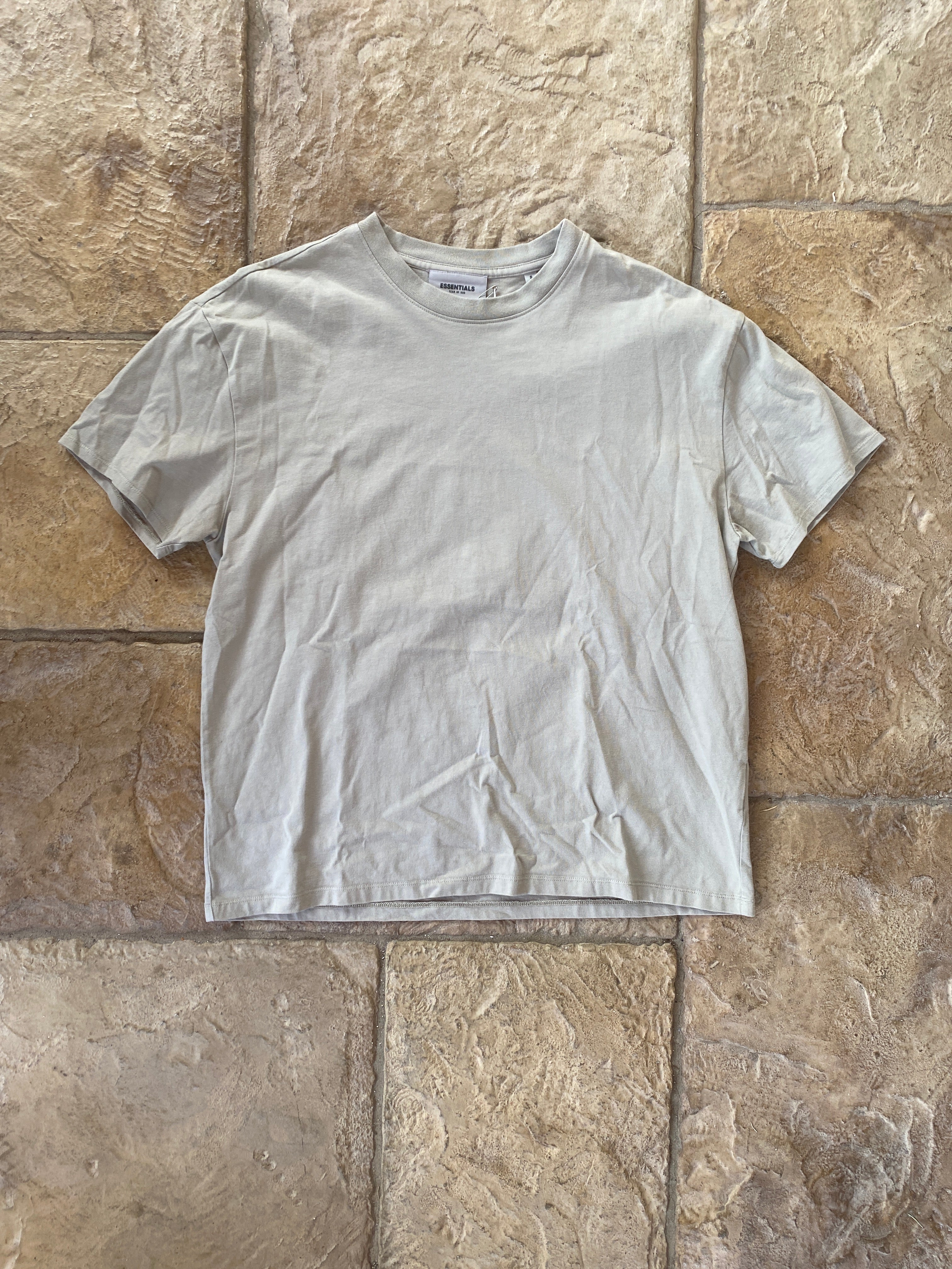 Fear of God Essentials Tan T-Shirt Sz S