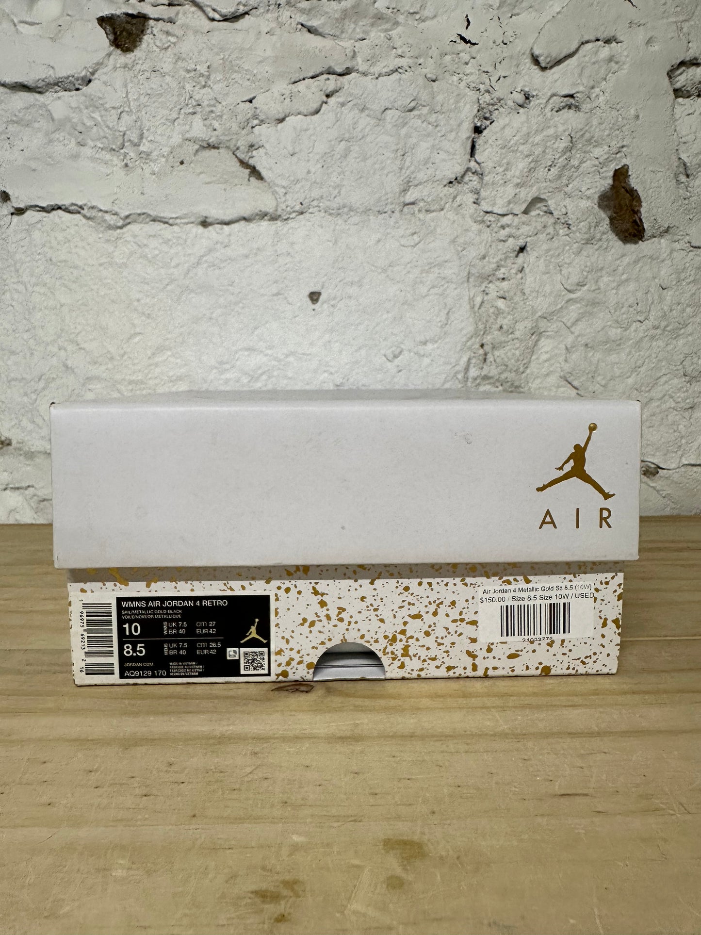 Air Jordan 4 Metallic Gold Sz 8.5 (10W)