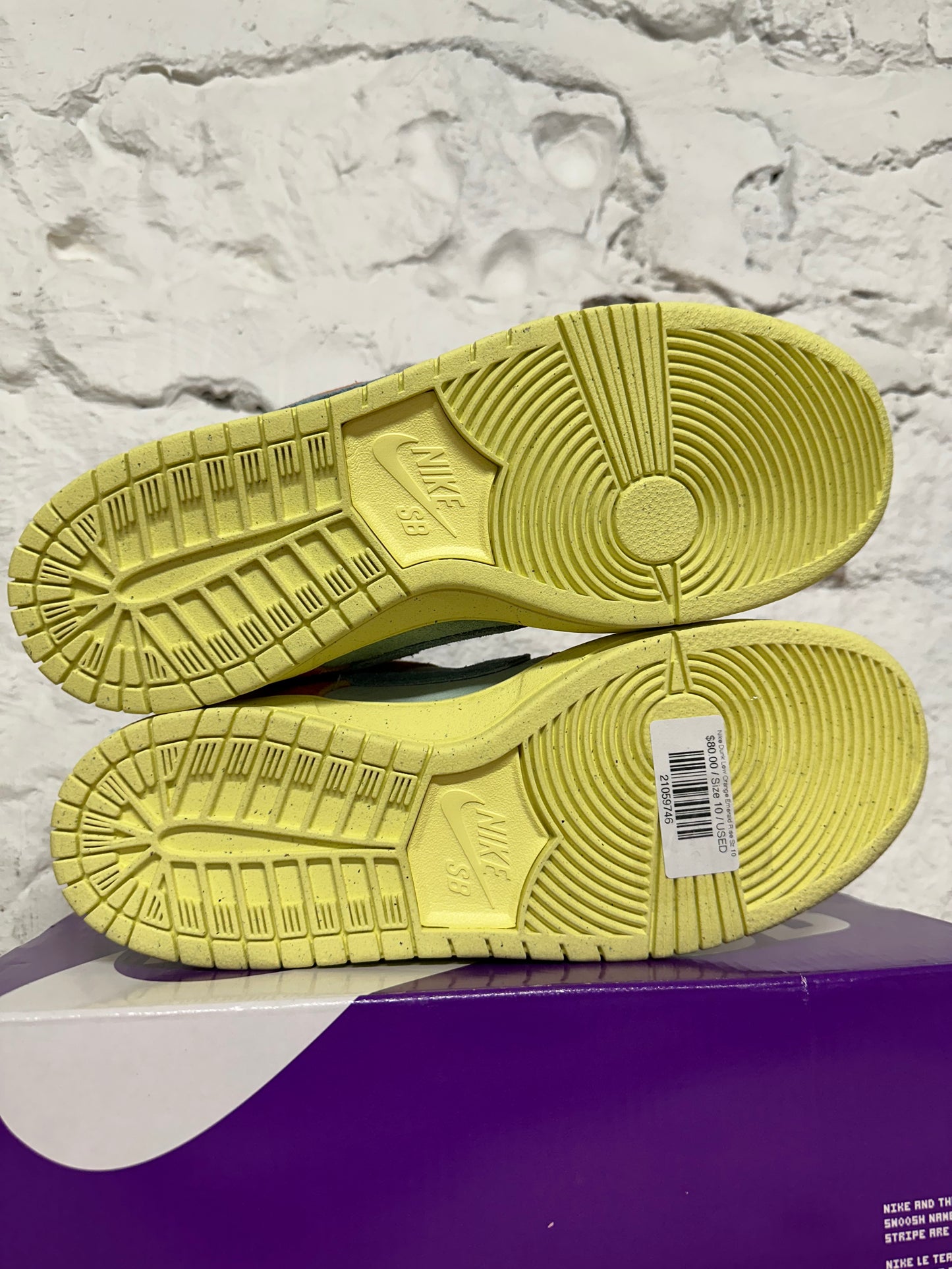 Nike Dunk Low Orange Emerald Rise Sz 10