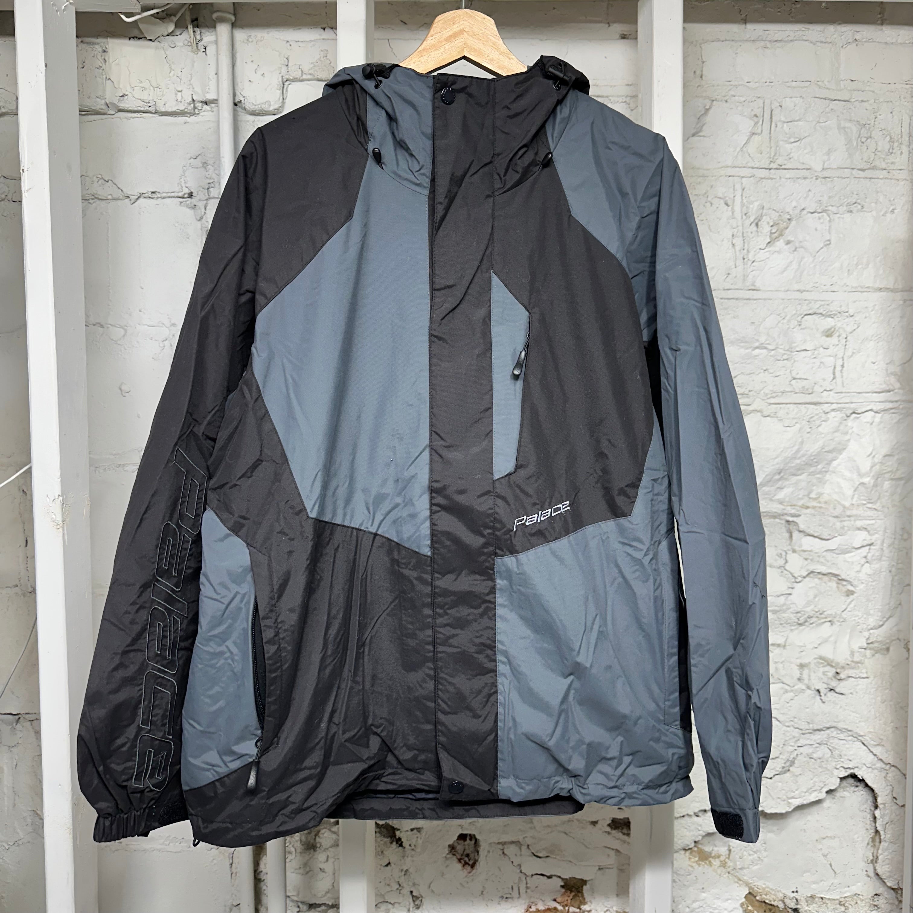 Palace Black Grey Zip Up Jacket Sz M
