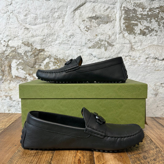 Gucci Interlocking G Driver Loafer Black Sz 8.5