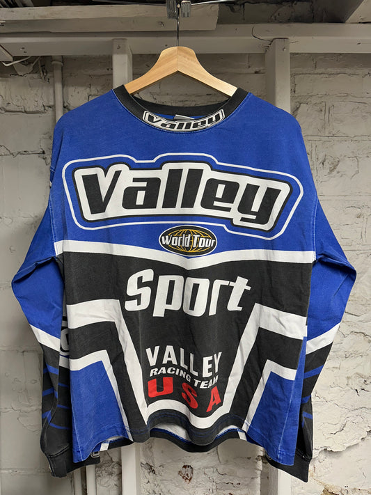 Vale Motorcross L/s Black Blue Sz S