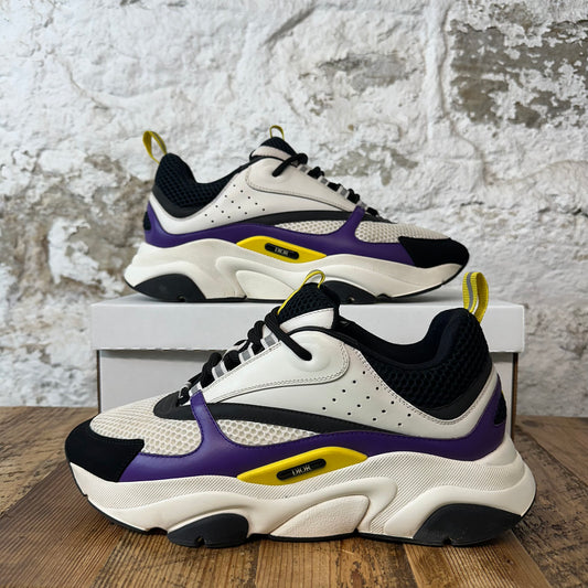 Dior B22 Black White Purple Sneaker Sz 11 (44) No Box