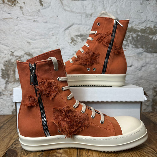 Rick Owens High Slashed Orange Milk Sneaker Sz 10 (43)