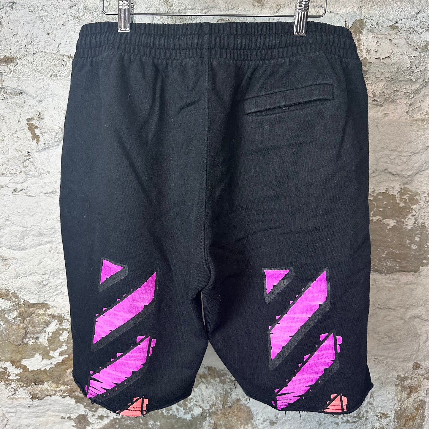 Off-White Gradient Black Sweat Shorts Sz L