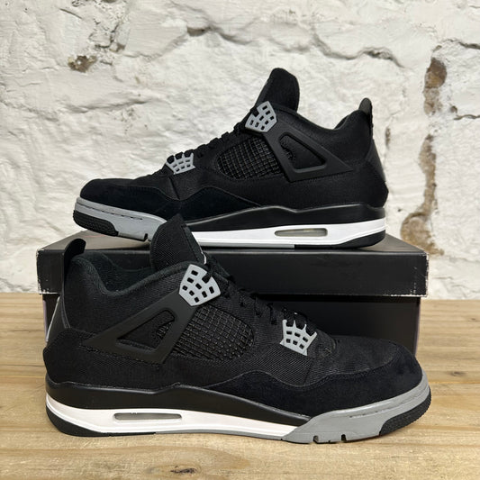 Air Jordan 4 Black Canvas Sz 13
