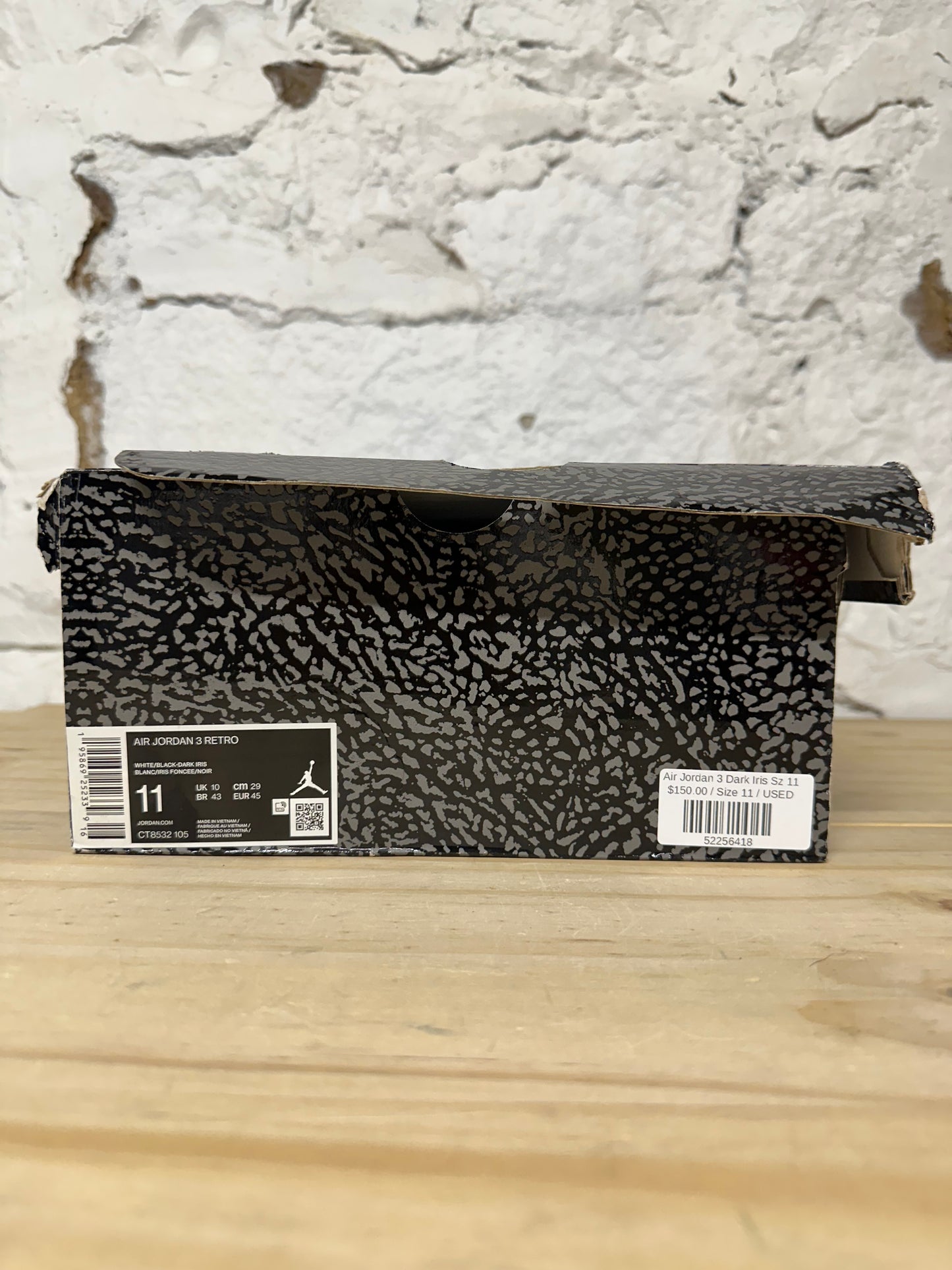 Air Jordan 3 Dark Iris Sz 11