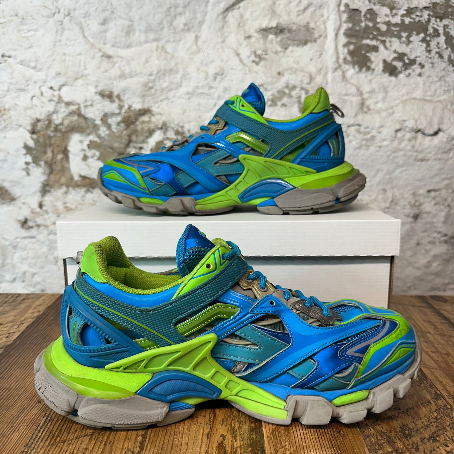 Balenciaga Track 2 Blue Green Sz 9 (42) No Box