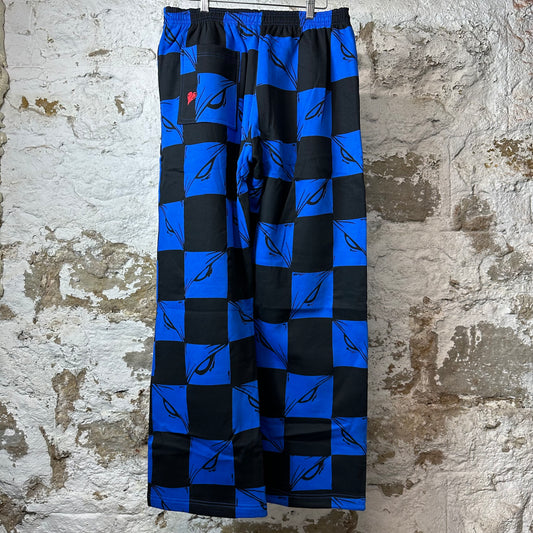 Matty Boy Anti Promo 99 Eyes Blue Checker Sweatpants Sz L DS