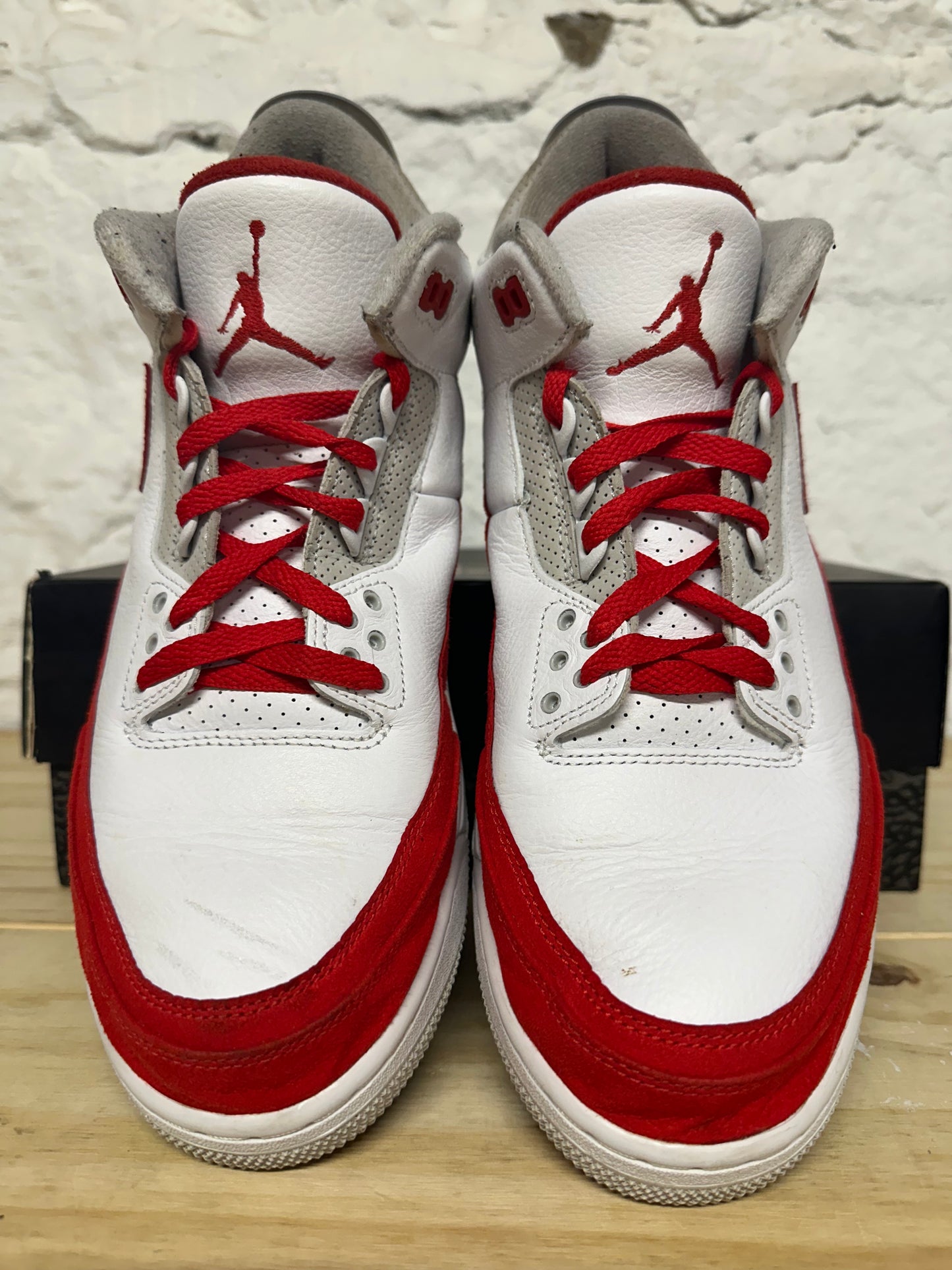 Air Jordan 3 Tinker White University Red Sz 12
