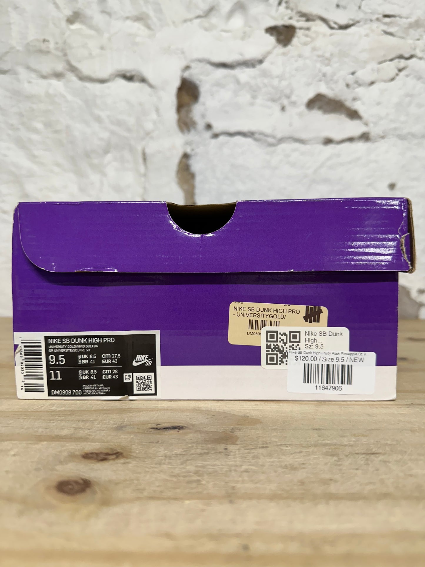Nike SB Dunk High Fruity Pack Pineapple Sz 9.5 DS