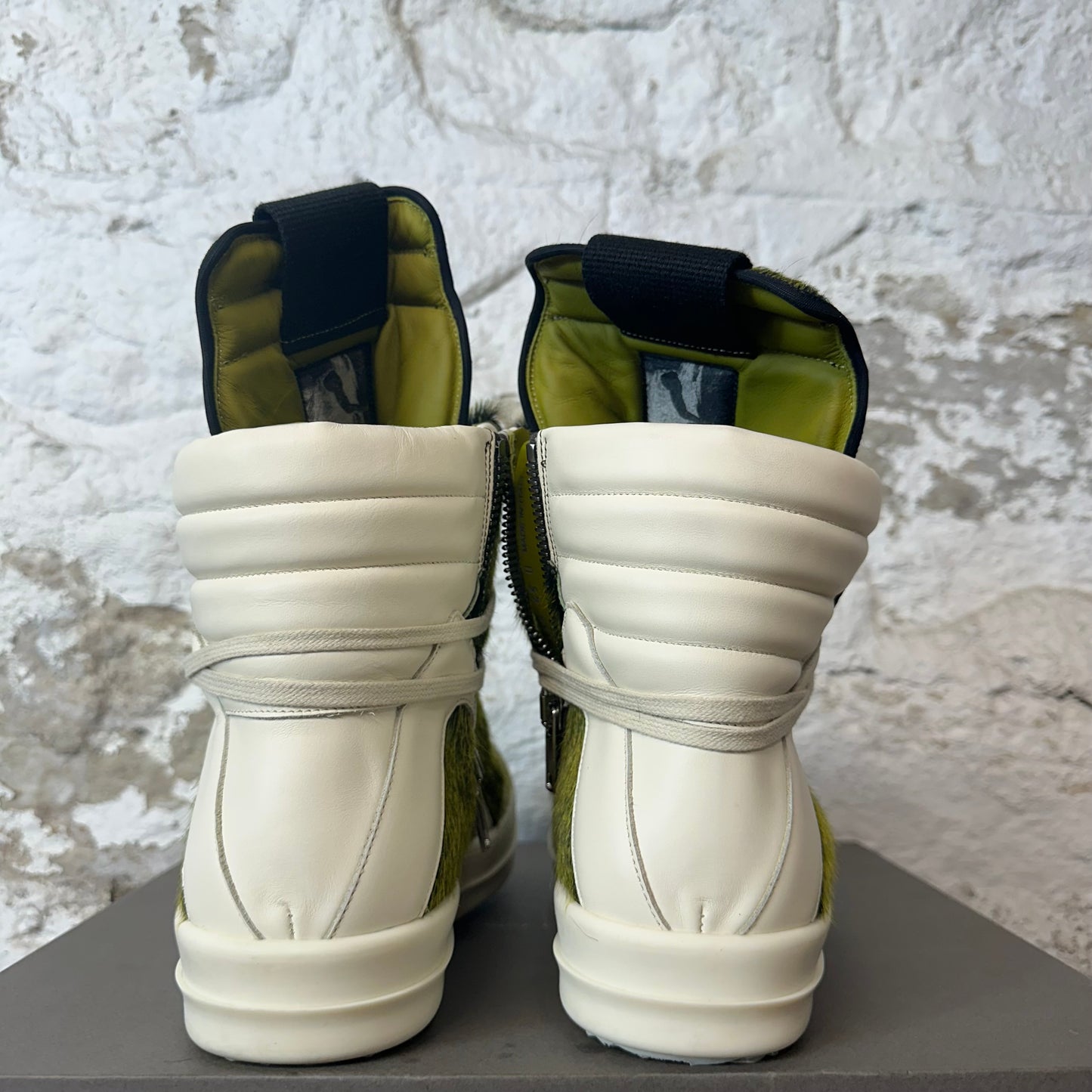 Rick Owens High Geobasket Pony Hair Acid Melange Mik Sneaker Sz 12 (45)