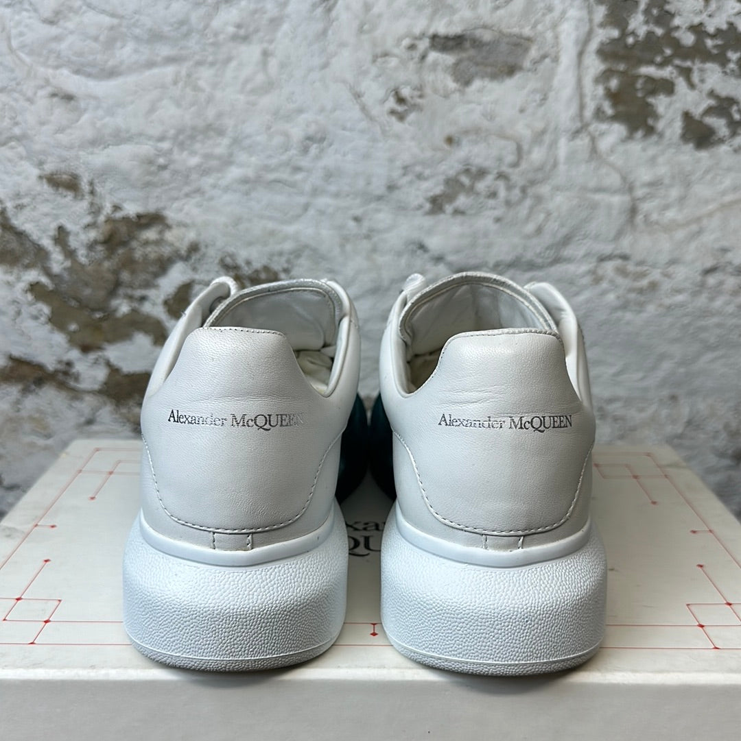 Alexander Mcqueen Fuzzy Green Toe White Sneaker Sz 9 (42)