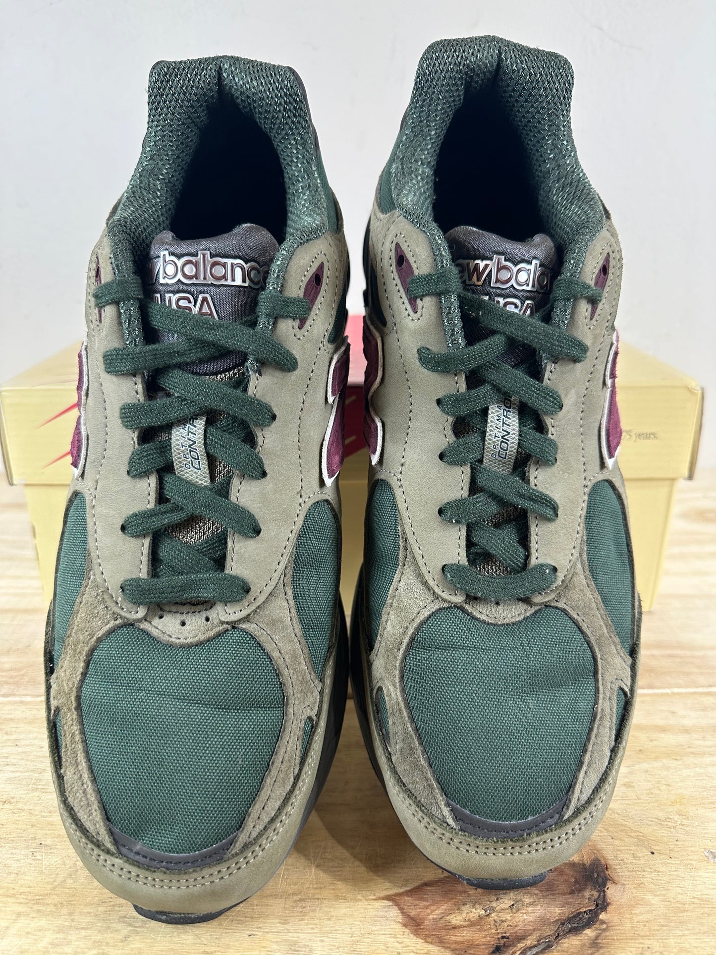 New Balance 990v3 MiUSA Teddy Santis Green Purple Sz 11