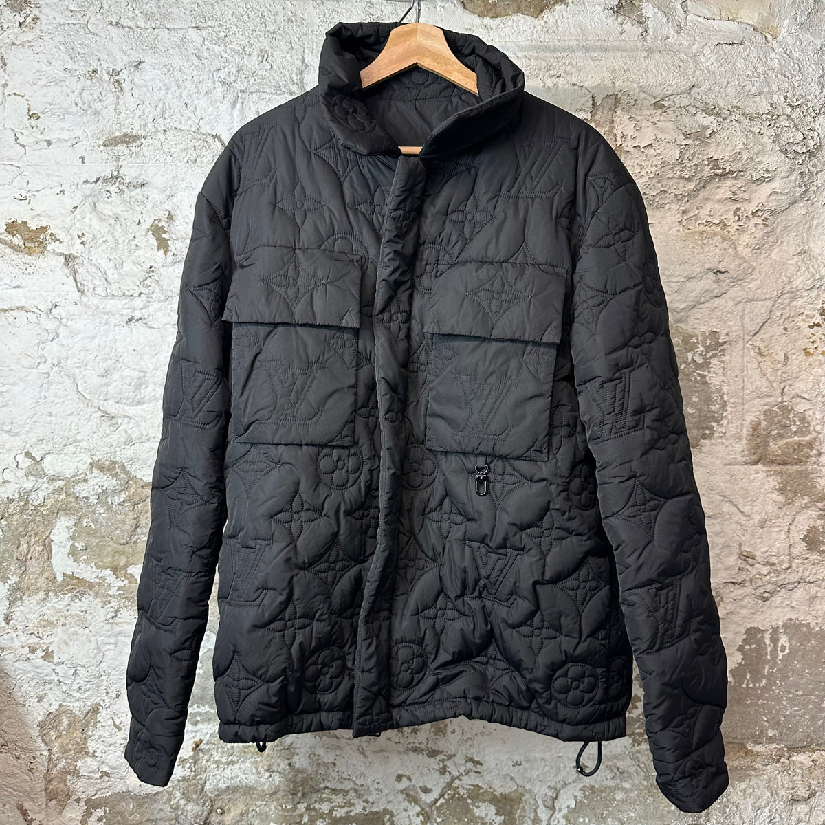 Louis Vuitton Monogram Padded Jacket Black Sz XL (52)