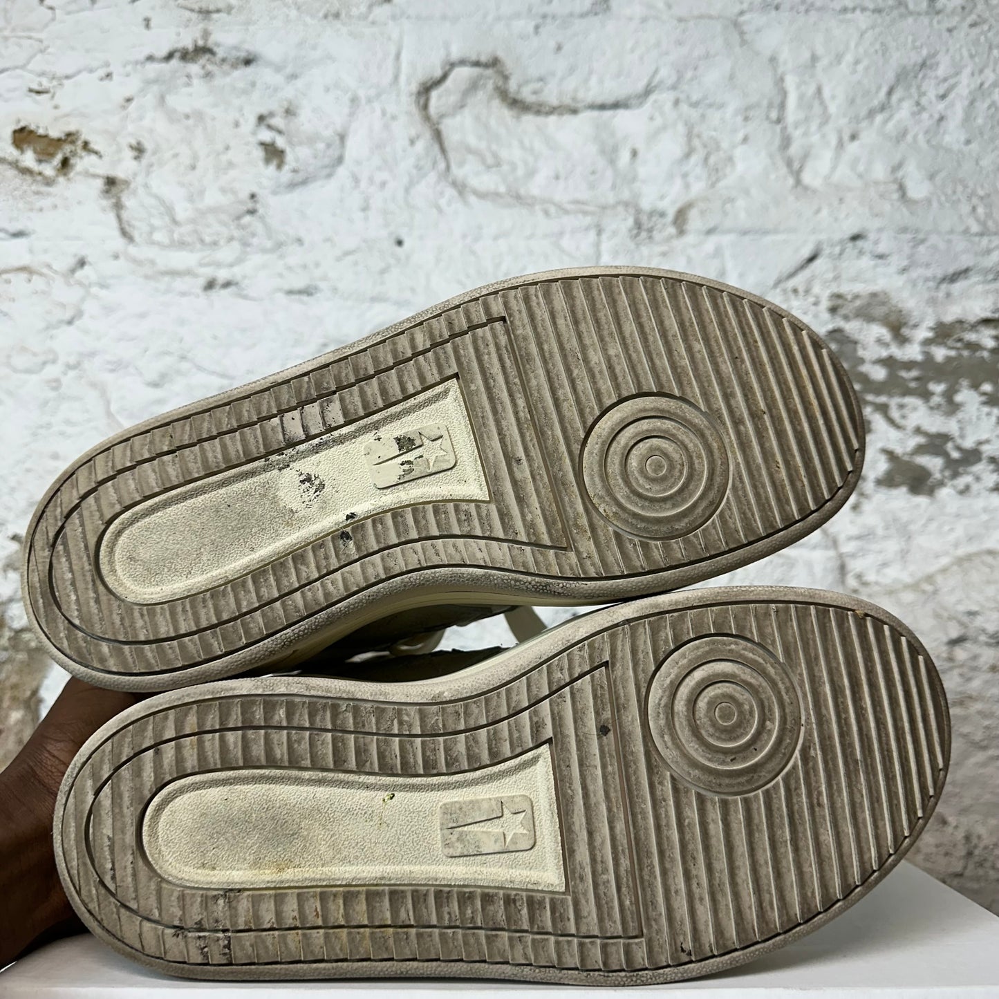 Rick Owens High TURBOWPN Grey Cream Sneaker Sz 9