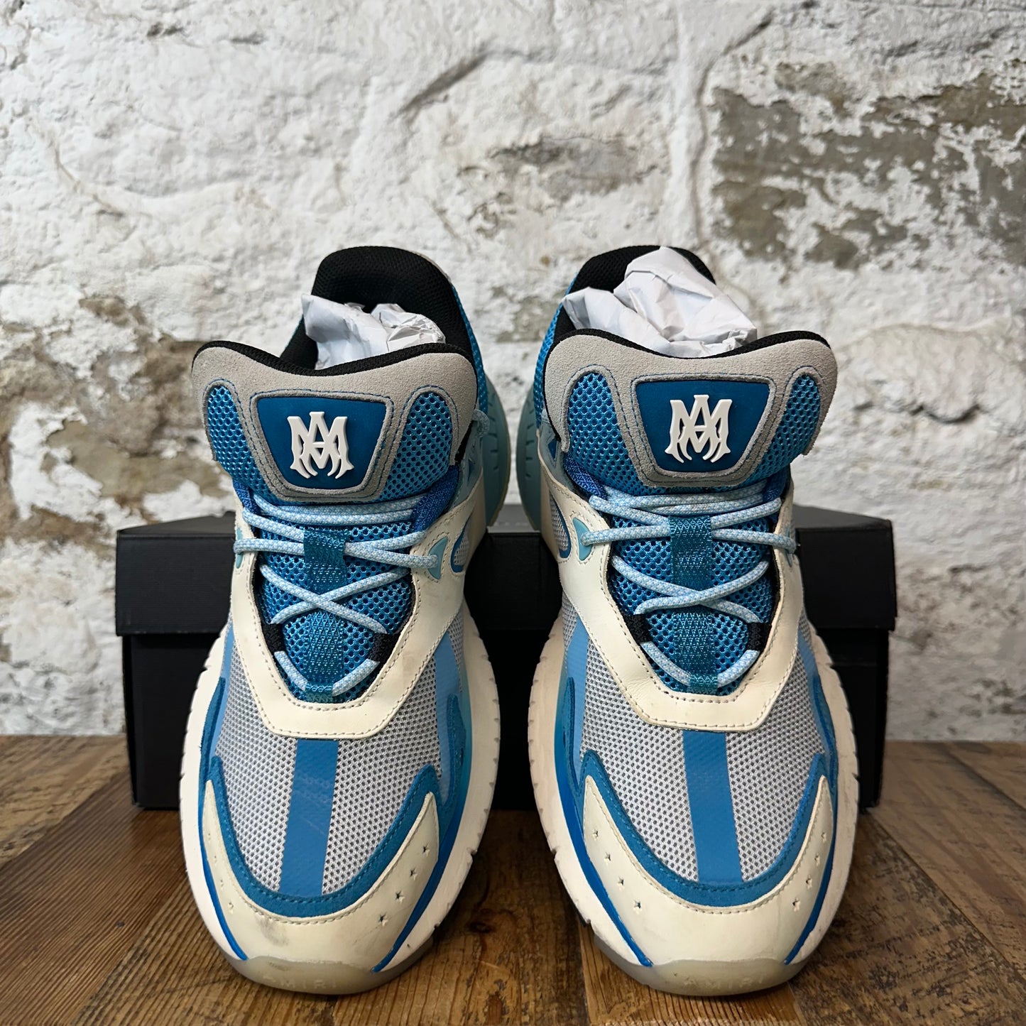 Amiri MA Runner Teal Blue White Sneaker Sz 11 (44)