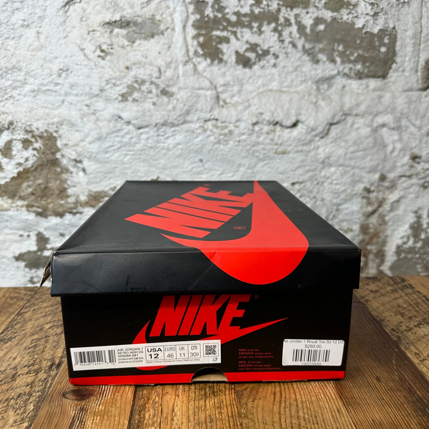 Air Jordan 1 High Royal Toe Sz 12 DS