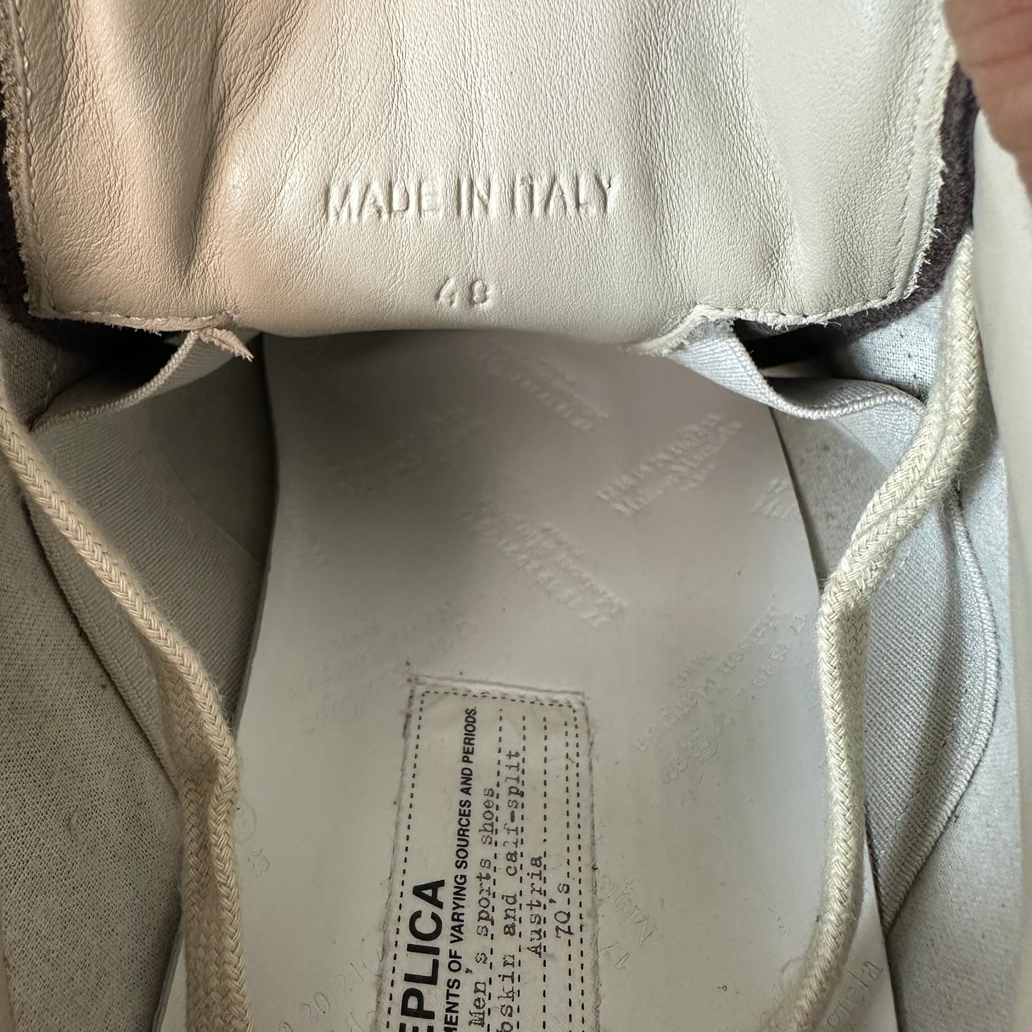 Maison Margiela Replica Brown Leather Suede Sz 15 (48) No Box