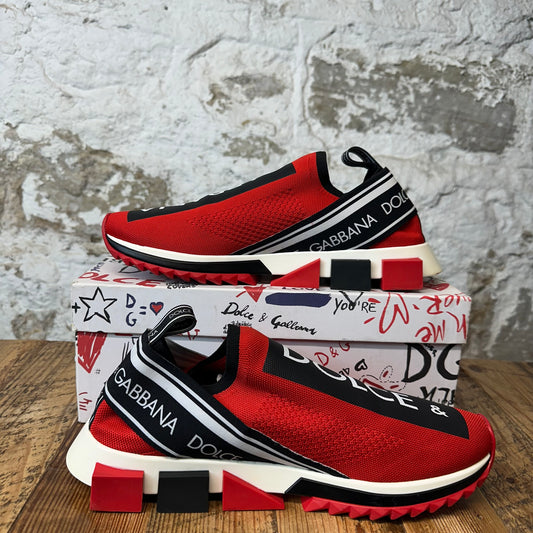 Dolce Gabbana Black White Red Sorrento Sneaker Sz 12 (45)