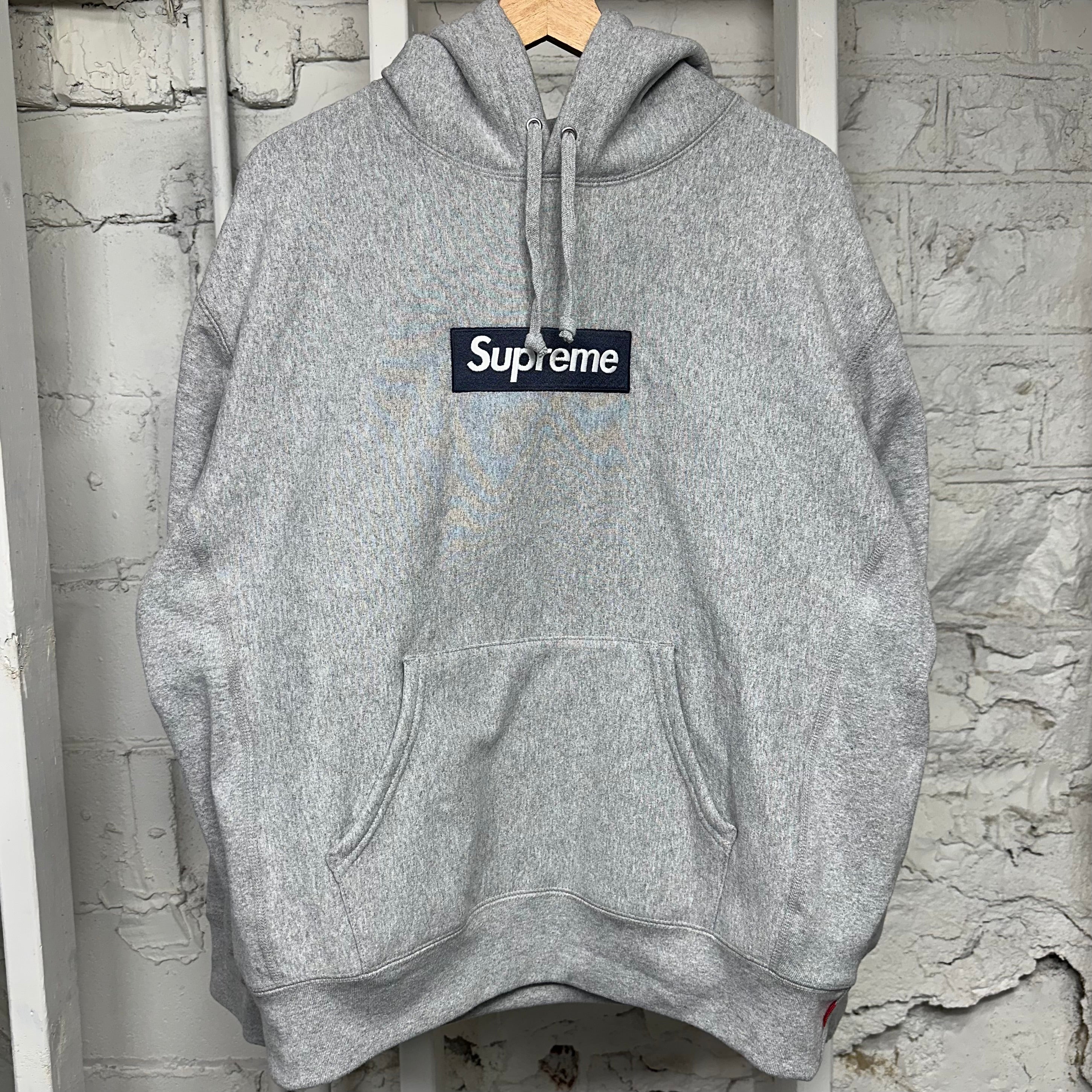 Supreme Box Logo Heather Grey Hoodie (2025) Sz M DS