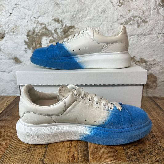 Alexander Mcqueen Fuzzy Blue Toe White Sneaker Sz 9 (42) No Box