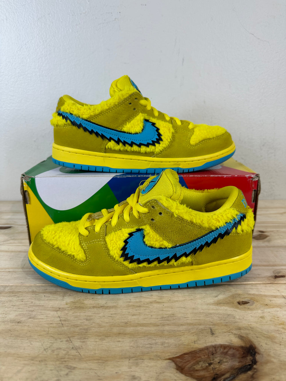 Nike SB Dunk Low Grateful Dead Bears Opti Yellow Sz 8