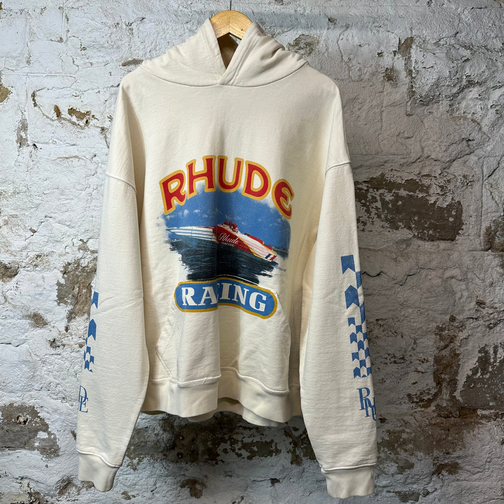 Rhude Boat Racing Hoodie Cream Sz XL