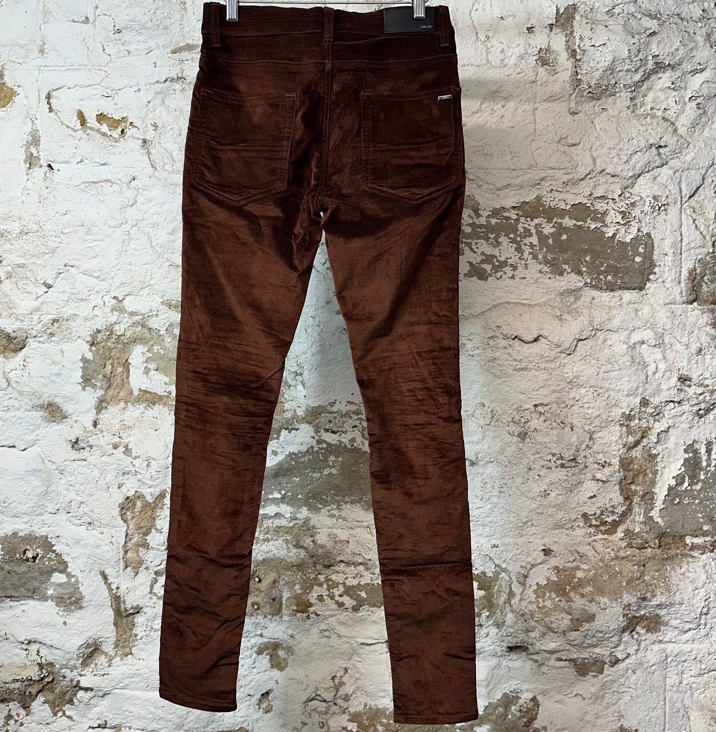 Amiri Plain Brown Velour Jeans Sz 29
