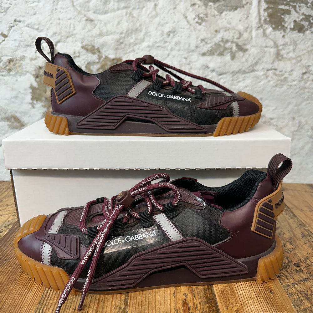 Dolce Gabbana NS1 Maroon Black Sneaker Sz 10.5 (43.5) No Box