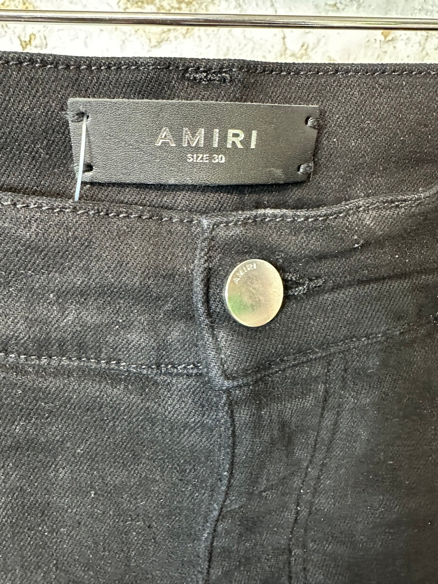 Amiri Pool Ball Black Denim Jeans Sz 30