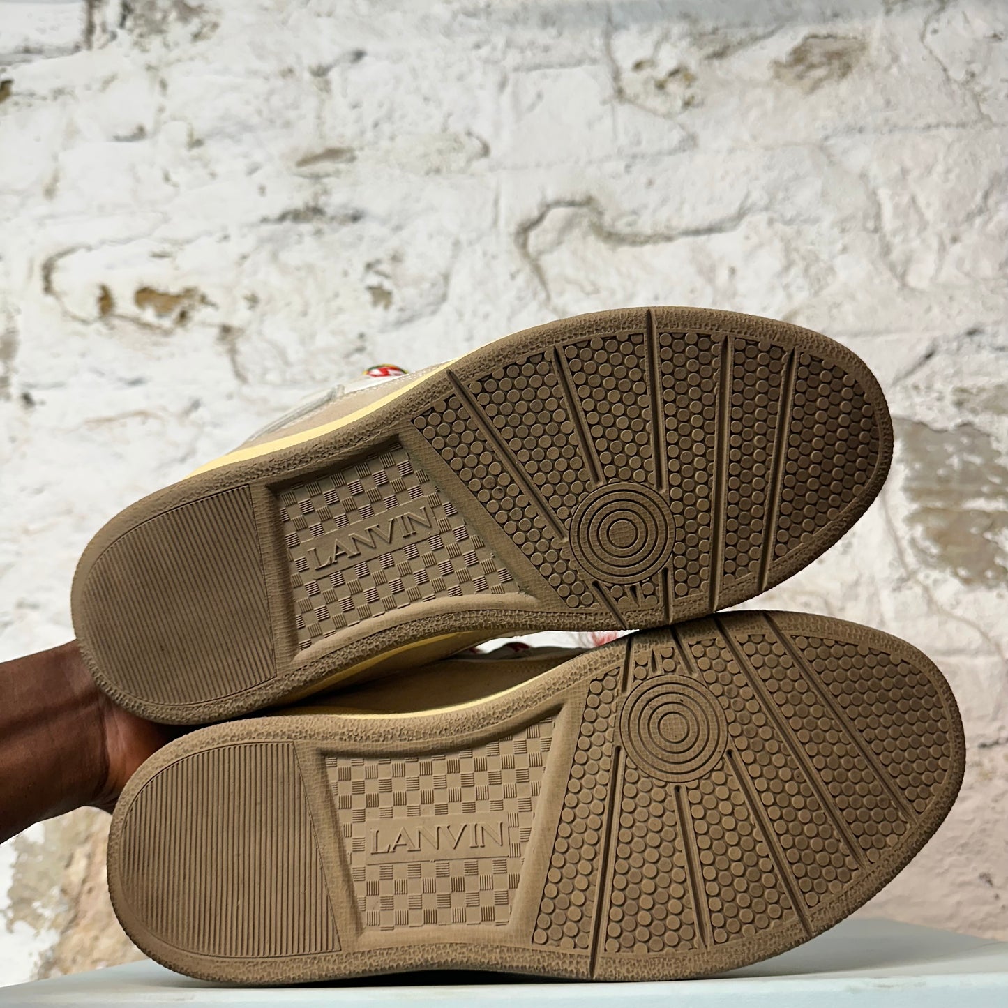 Lanvin Curb Multicolor Lace Grey Sneaker Sz 11 (44)