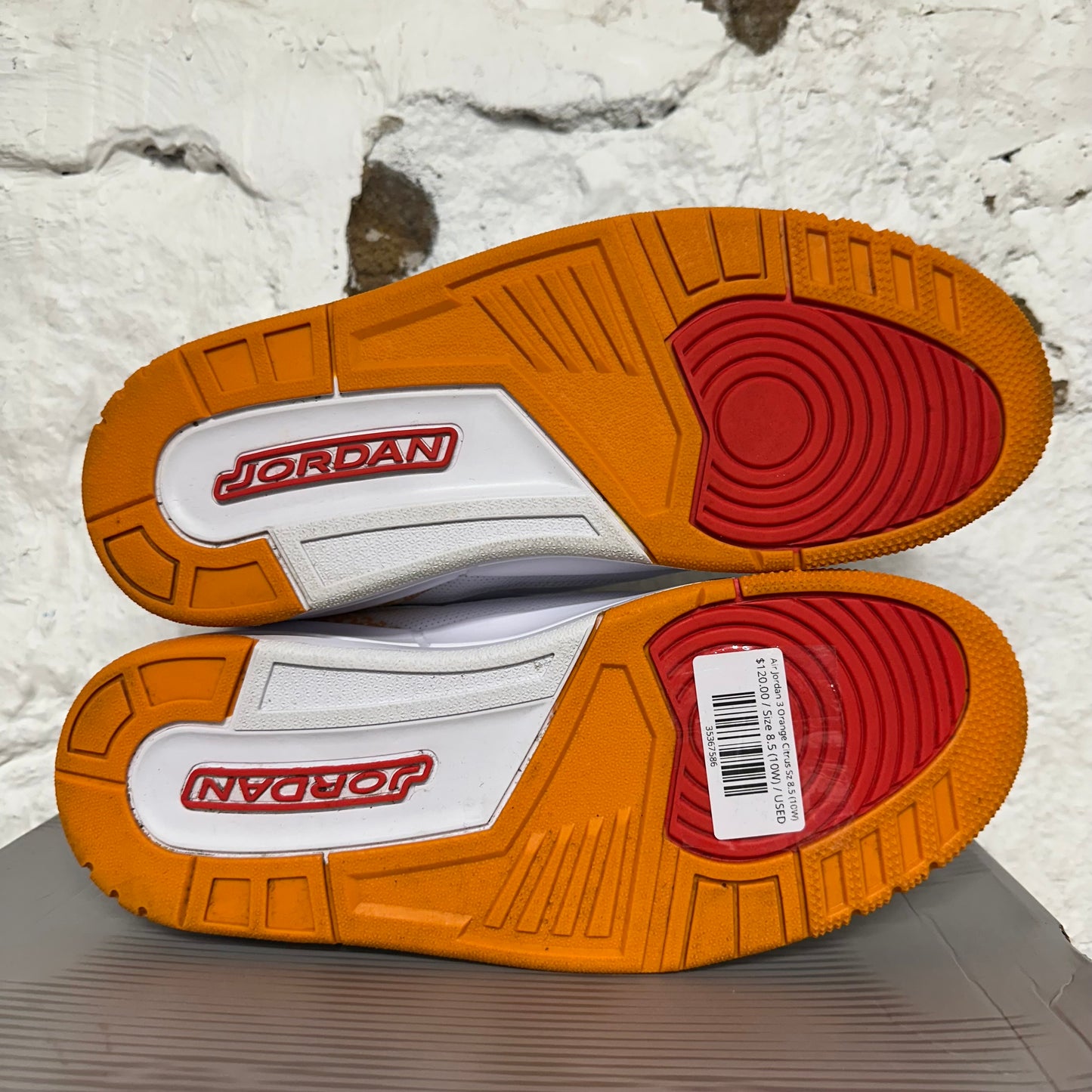 Air Jordan 3 Orange Citrus Sz 8.5 (10W)