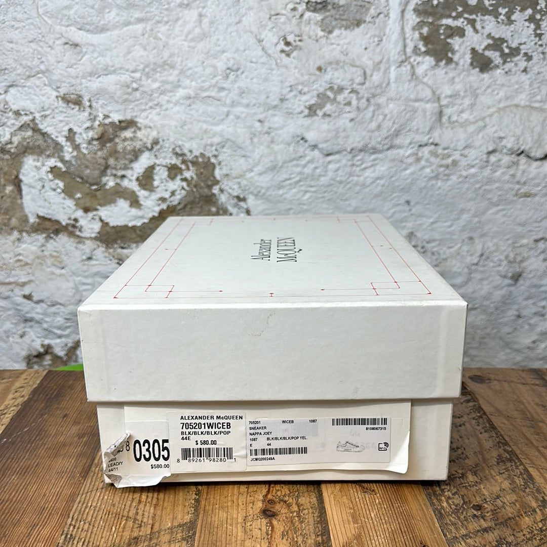 Alexander Mcqueen Nappa Joey Black Yellow Sz 11 (44)