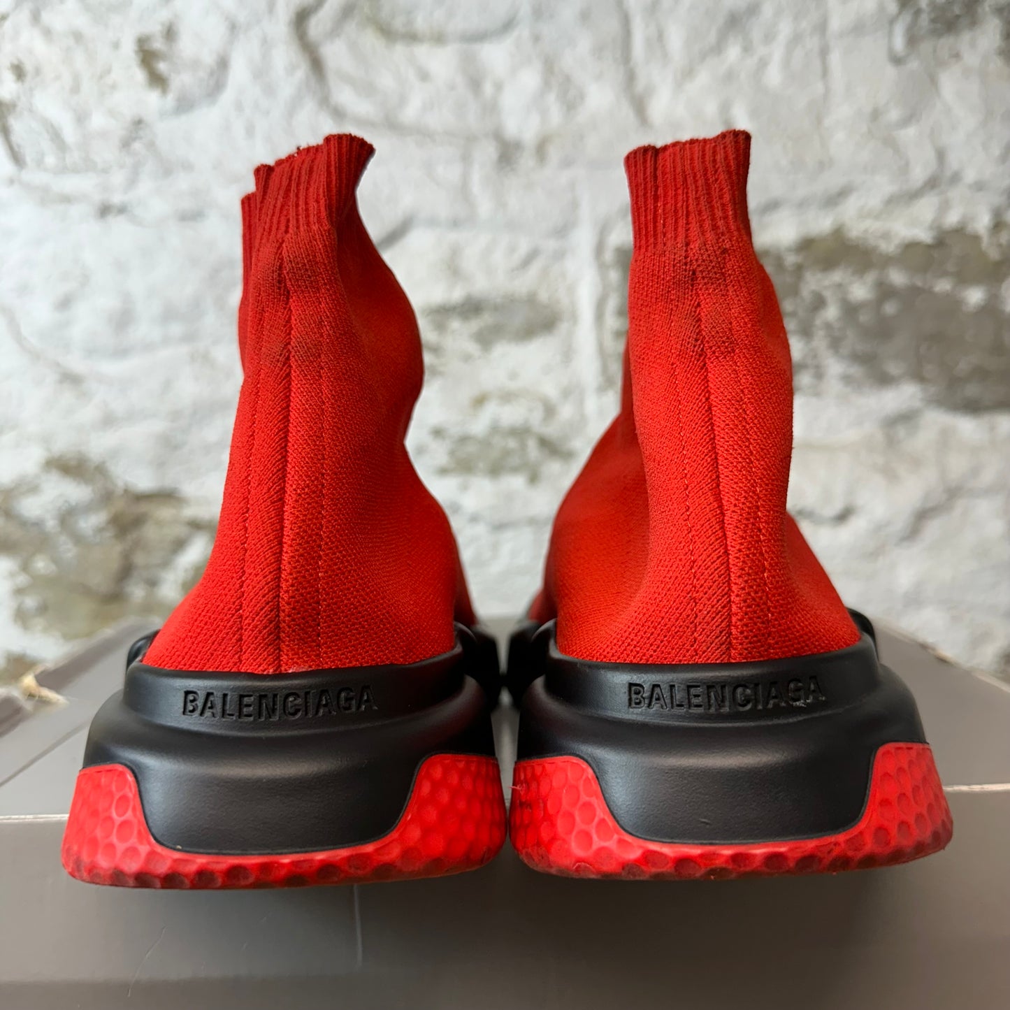 Balenciaga Sock Runner Red Black Sneaker Sz 10 (43)