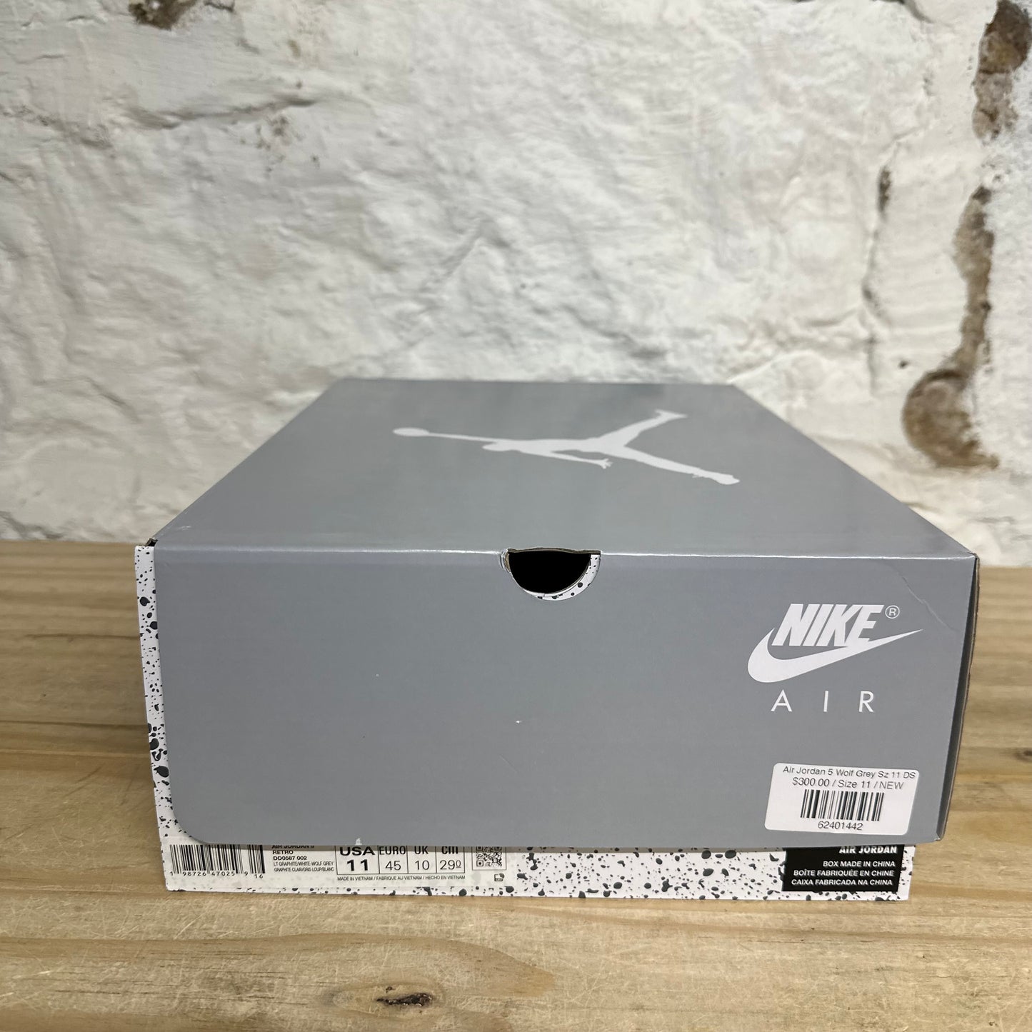Air Jordan 5 Wolf Grey Sz 11 DS