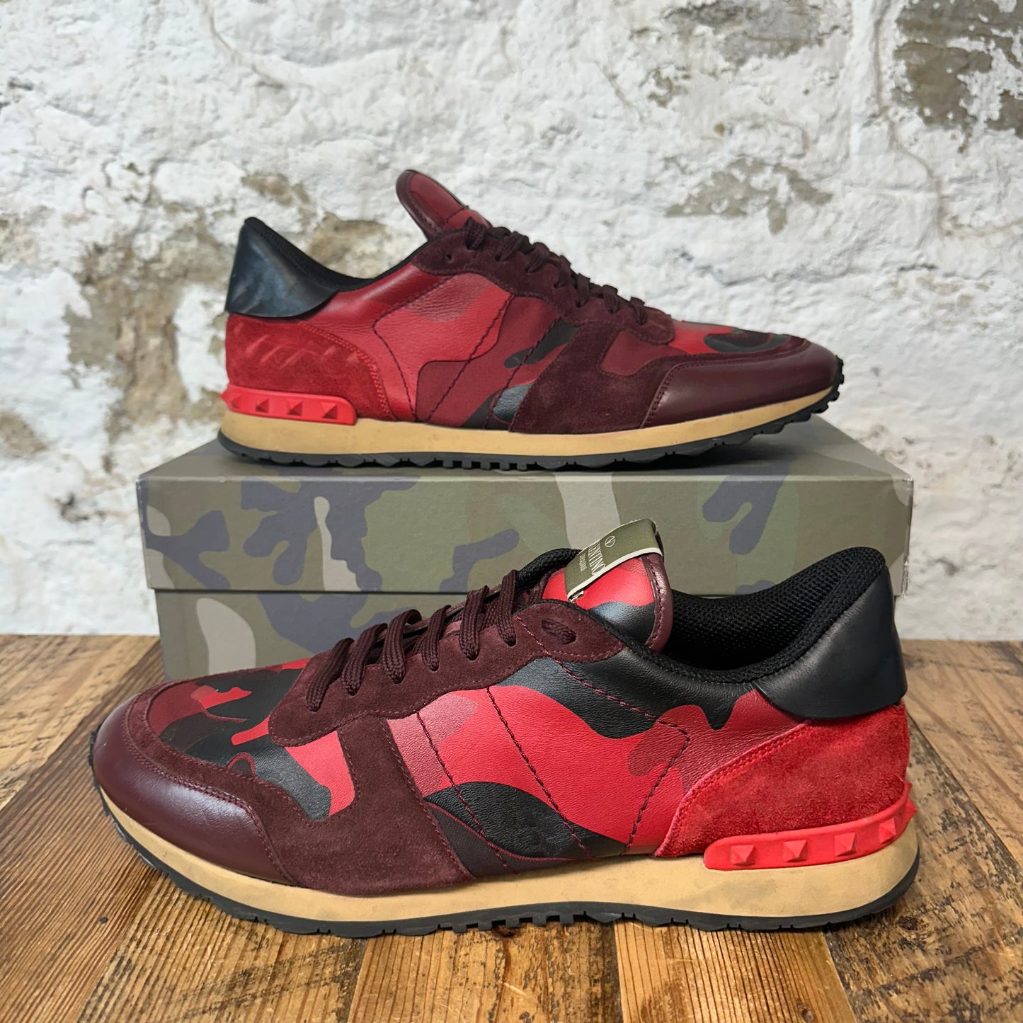 Valentino Red Camo Rock Runner Sneaker Sz 13 (46)